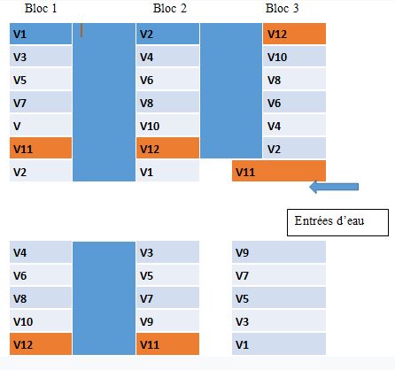 Figure 1: Plan of the experimental device of the test